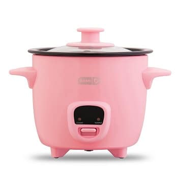 Dash 2 cup mini rice cooker with non teflon nonstick coating
