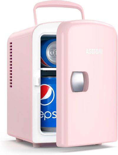 mini retro fridge for skin care cooling and heating