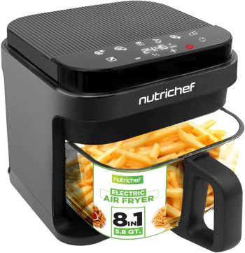 nutrichef telon free glass air fryer