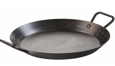 Lodge carbon steel skillet for paella