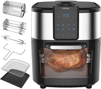 non teflon air fryer with glass drawer